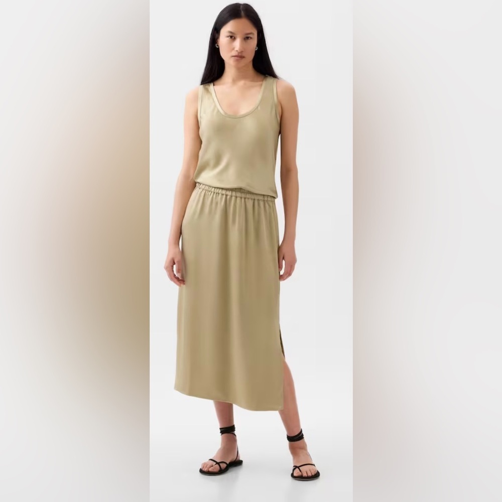 GAP Gold Satin like Skirt